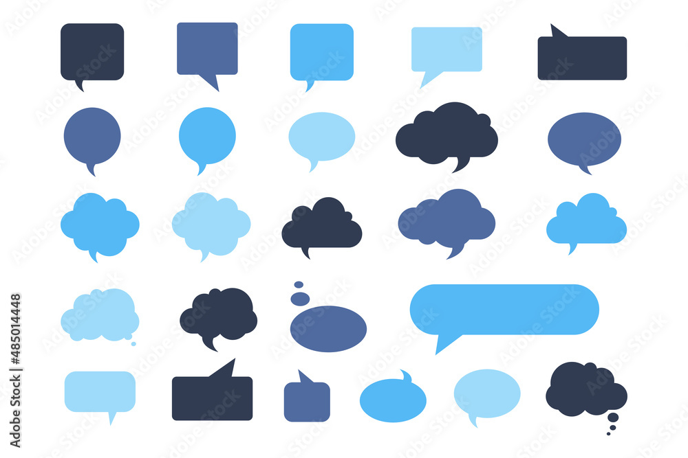 Poster speech bubble set. talk bubble. cloud speech bubbles collection. vector design