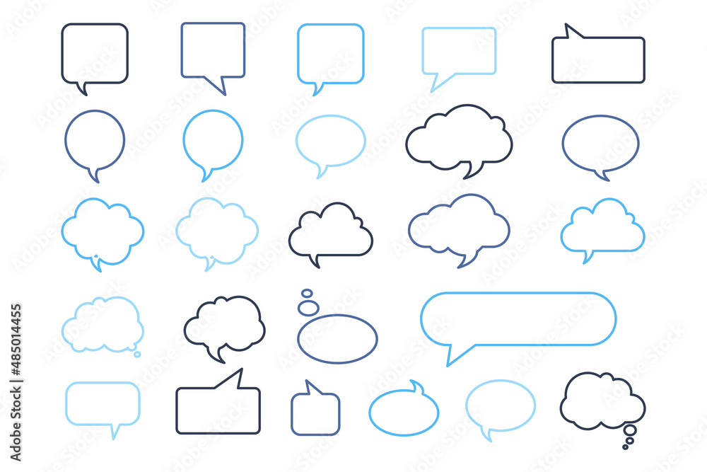 Poster speech bubble set. talk bubble. cloud speech bubbles collection. vector design