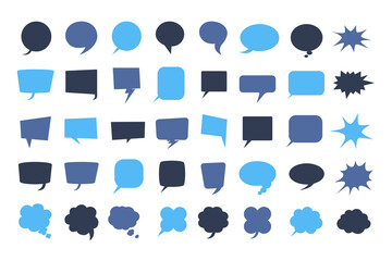 Speech Bubble set. Talk bubble. Cloud speech bubbles collection. Vector Design
