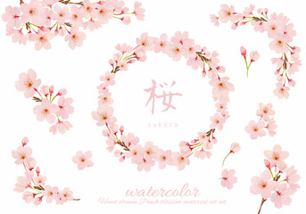 手書きの桜のフレームセット © fuufuu