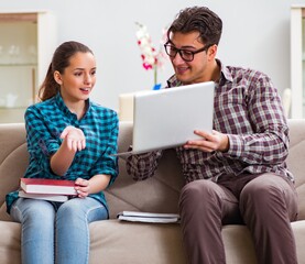 Students preparing for university exams