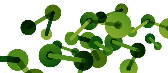 Line points connections geometric abstract background. Circles connected by lines. Trendy techno business template for wallpaper, banner, background or landing