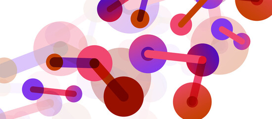 Line points connections geometric abstract background. Circles connected by lines. Trendy techno business template for wallpaper, banner, background or landing