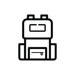Fototapeta premium Backpack or track bag icon