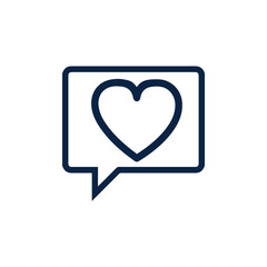 Bubble and love talk icon