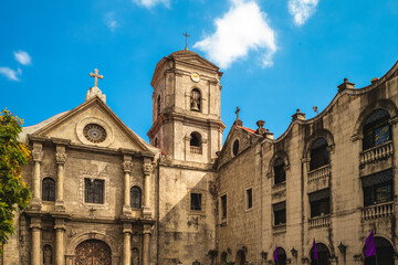 San Agustin Church, aka Immaculate Conception Parish, at Intramuros in Manila, philippines - obrazy, fototapety, plakaty