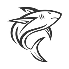 shark Icon Illustration Brand Identity