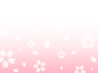 桜　春　花　花柄　背景素材　背景　壁紙　模様　柄　グラデーション　質感　舞う　散る　ボケ　ぼかし　
