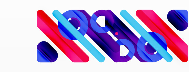 Lines geometric background. Stripes and rings composition business template for wallpaper, banner, background or landing