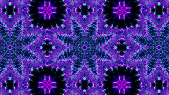 Psychedelic Neon Kaleidoscope Effect