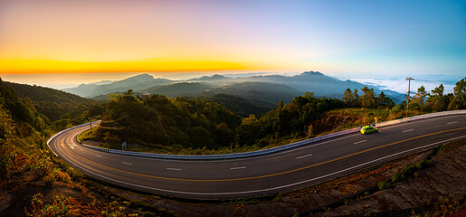 Panoramic Mist Mountain