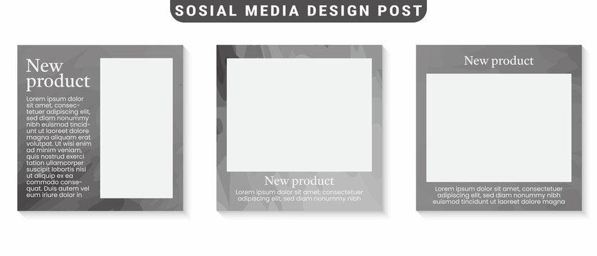 Abstract social media post feed background layout, web banner template. watercolor vector texture frame for fashion sale