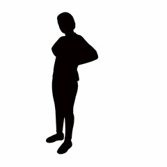 a young woman body silhouette vector