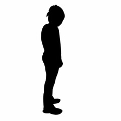 a child body silhouette vector