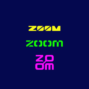 variant logotype of Zoom modern text design logo