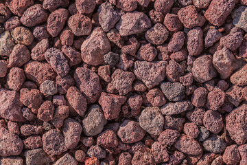 Building material expanded clay as a background