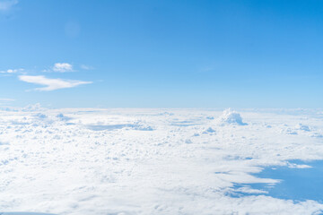 Fototapeta na wymiar Blue sky and white clouds on a sunny day