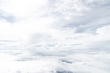 Blue sky and white clouds on a sunny day