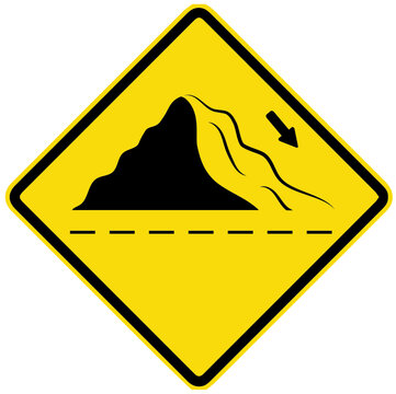 vector se&ntilde;alamiento de advertencia riesgo de avalancha