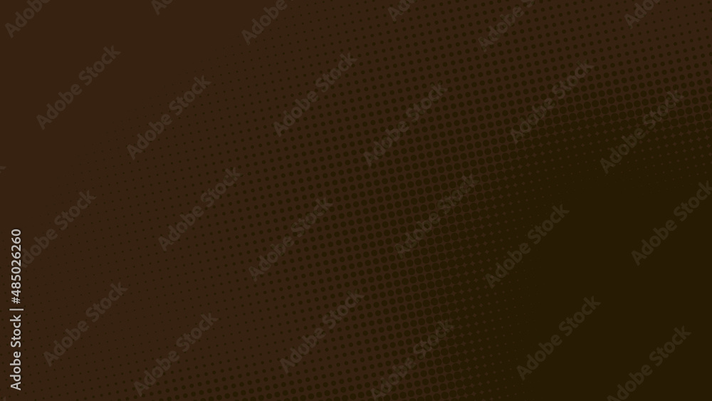 Poster abstract dots halftone brown dark color pattern gradient texture background.