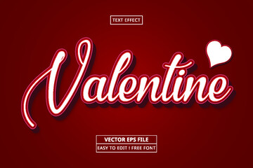Text effect valentine day
