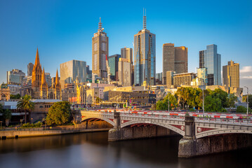 Fototapeta na wymiar Melbourne city business district (CBD), Australia