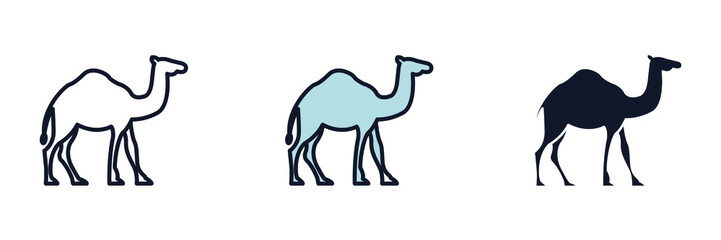 Camel icon symbol template for graphic and web design collection logo vector illustration