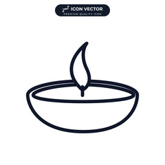candle ramadan icon symbol template for graphic and web design collection logo vector illustration