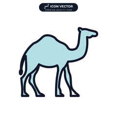Camel icon symbol template for graphic and web design collection logo vector illustration