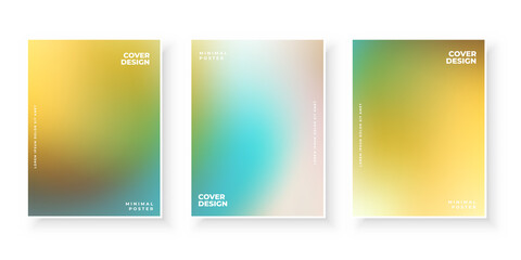 Obraz premium Colorful modern gradient covers template design set