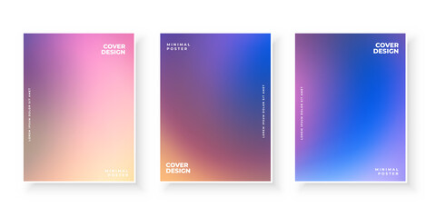 Obraz na płótnie Canvas Colorful abstract gradient covers template design set