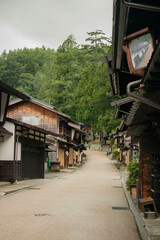 日本の旧宿場町の風景、街道の風景