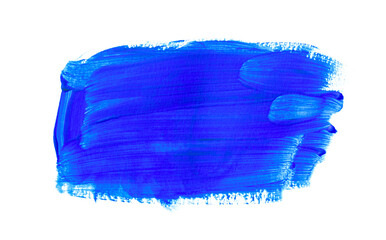 Blue brush stroke isolated on white background. Blue abstract stroke. Colorful watercolor brush...