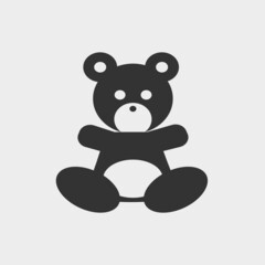 Teddy bear vector icon illustration sign