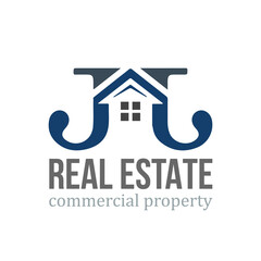real estate vector logo design template idea letter JJ