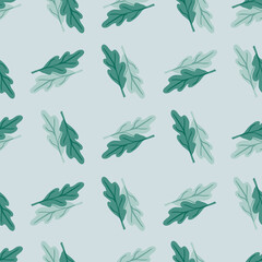 Oak leaf seamless pattern. Plant background.