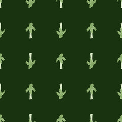 Palm tree seamless pattern. Tropical background.