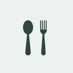 Folk_and_spoon vector icon illustration sign