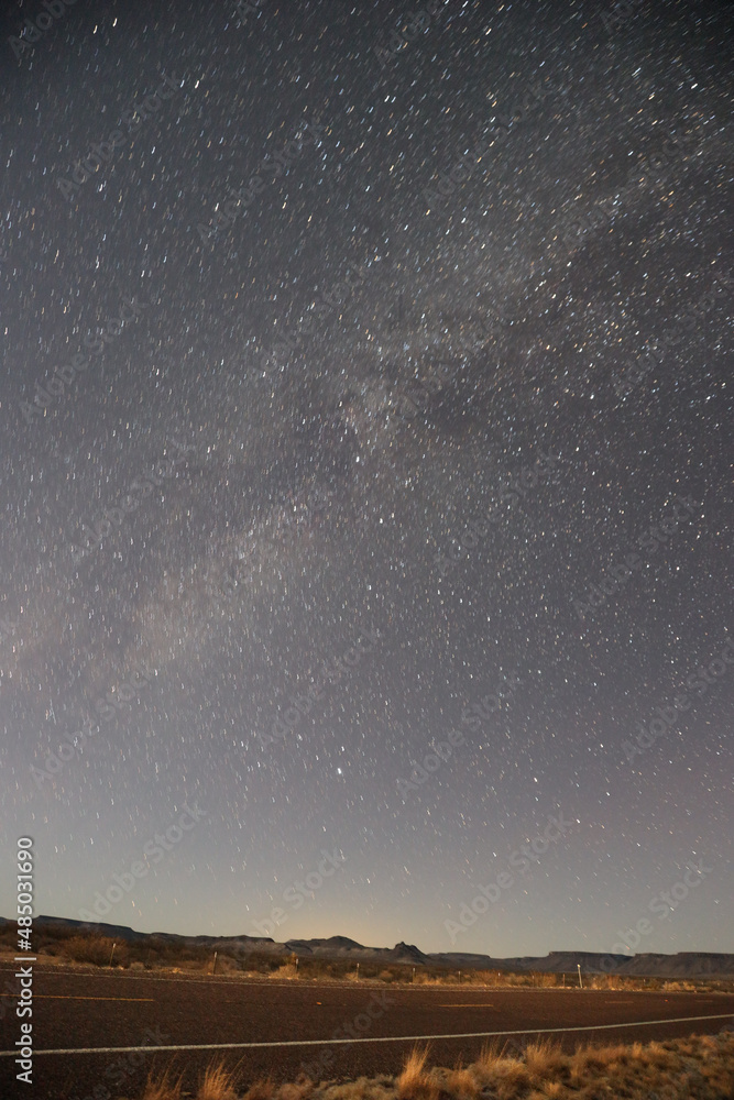 Sticker a beautiful view of a starry sky at evening