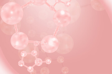 Pink scientific concept background with copy space, illustration vector.
