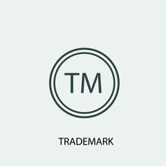 Trademark vector icon illustration sign