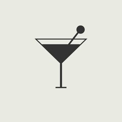 Cocktail vector icon illustration sign