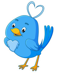 The pretty love bird is giving the happy expression