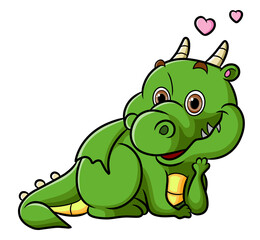 The romantic dragon is being charmed by someone