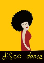 Retro disco dance poster  Texture