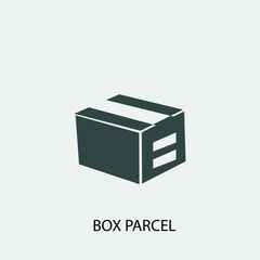 Parcel vector icon illustration sign
