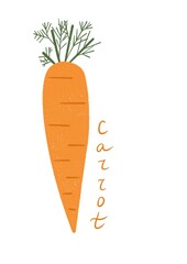 Poster for the kitchen. Image of a carrot.