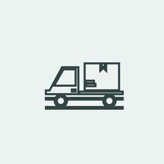 Delivery_truck vector icon illustration sign