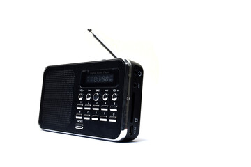 old radio isolated on white