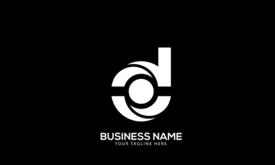 Alphabet DC or CD eye camera chutter monogram vector logo template